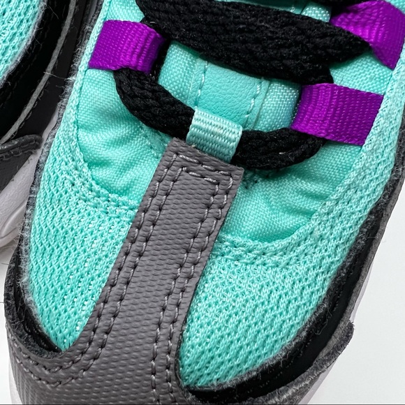 Nike Air Max 95 infant/toddler girl shoes gunsmoke/aurora green size 9C - Picture 11 of 13